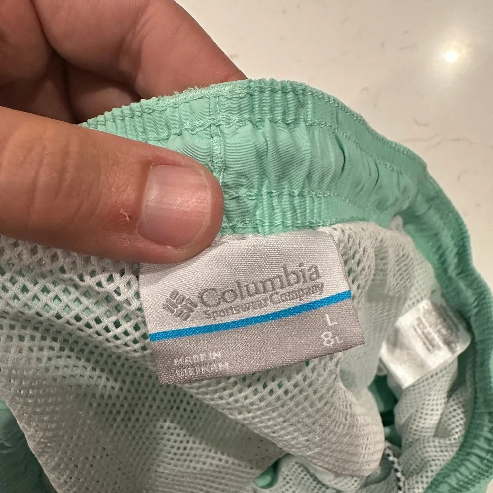 Columbia PFG Backcast III Water Shorts Mens Large Mint Green FM4009 Omni-Shade